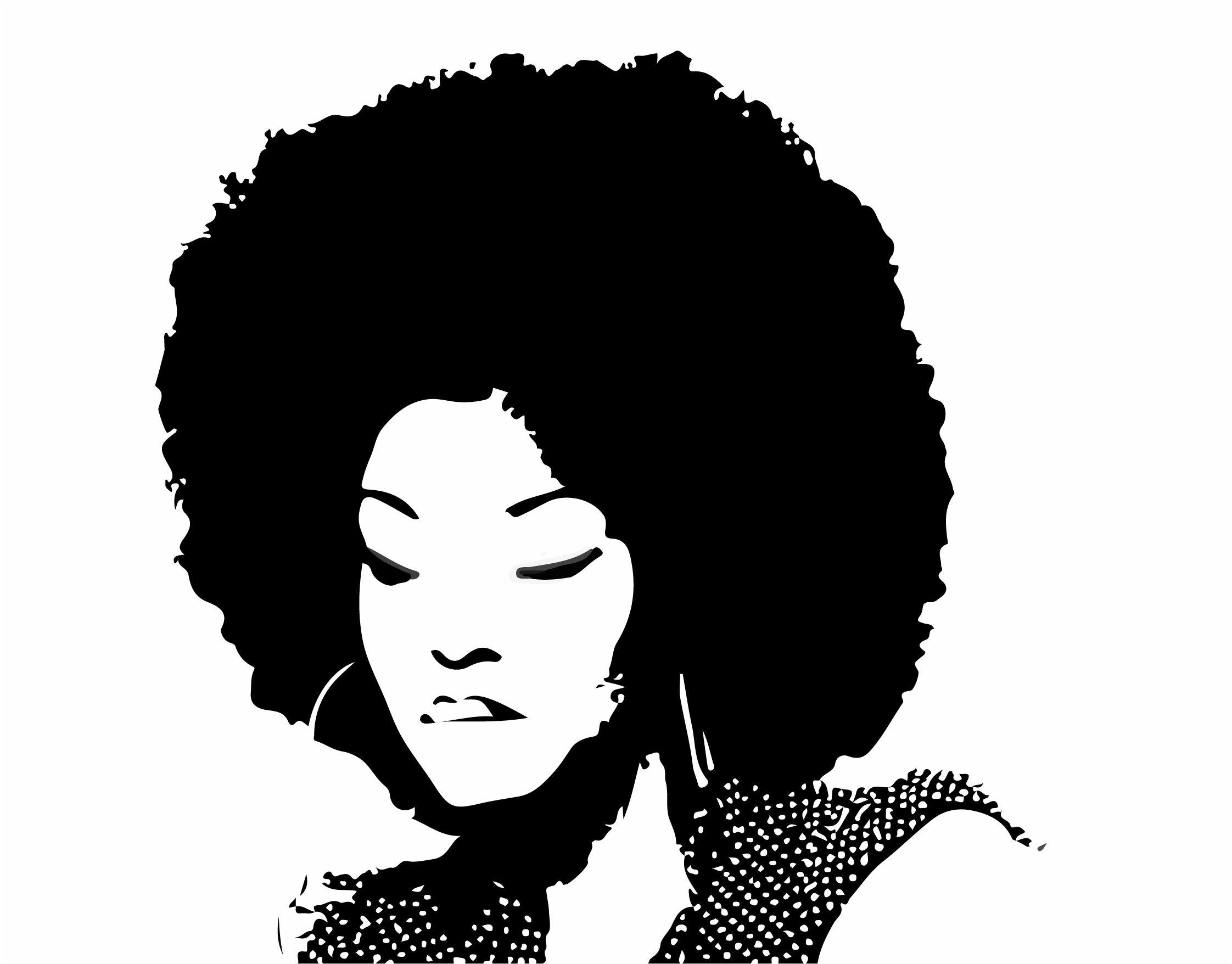 Download Afro svg, Afro lady, Afro lady Silhouette, Afro vector ...