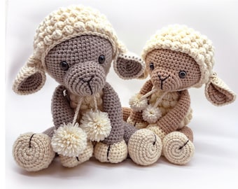 PDF gehaakt lam - PATROON: schaap - amigurumi - schaap - amigurumi - lam - gehaakt schaap - gehaakt lam - gebreide knuffeldieren - speelgoedpop