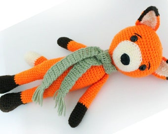 PATTERN :  Fox - Amigurumi fox pattern - Crochet pattern-Knitted Stuffed animals- wild animals-doll-toy-baby shower