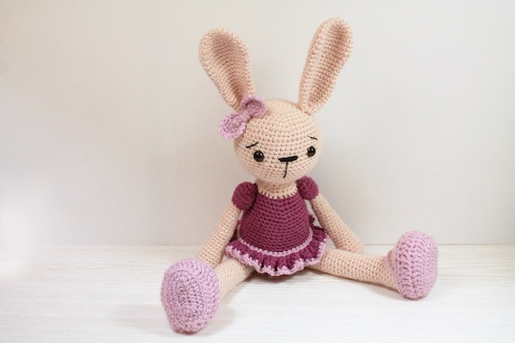 PATTERN : Bunny - Rabbit - Ballerina - Amigurumi-pattern - Crochet pattern-Knitted Stuffed animals- doll-toy-baby shower