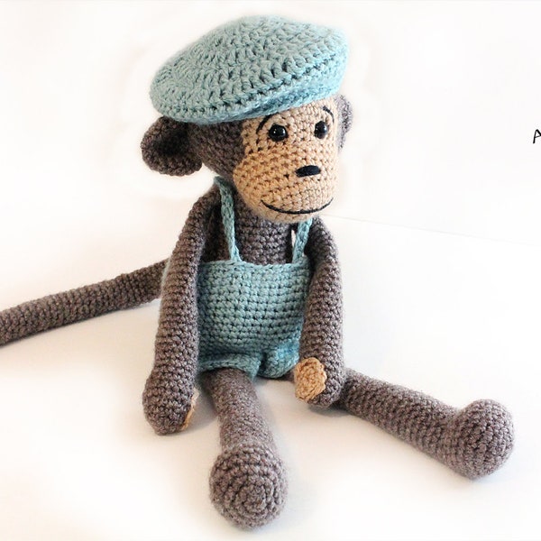 PATTERN  Monkey  Amigurumi Monkey pattern  Crochet pattern Knitted Stuffed animals  doll toy baby shower