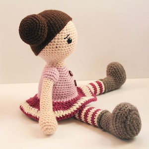 PATTERN : Doll Crochet pattern Amigurumi Doll pattern Stuffed doll Doll toy baby shower image 3