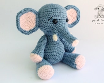 PATTERN : Elephant -Amigurumi Elephant pattern-Crochet pattern-Knitted - Stuffed animals- doll-toy-baby shower