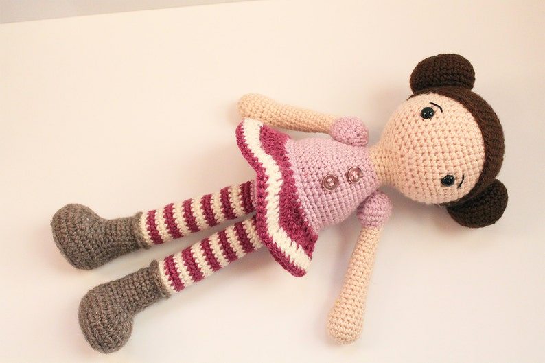 PATTERN : Doll Crochet pattern Amigurumi Doll pattern Stuffed doll Doll toy baby shower image 2