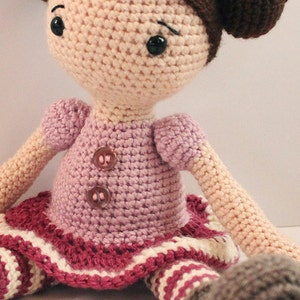 PATTERN : Doll Crochet pattern Amigurumi Doll pattern Stuffed doll Doll toy baby shower image 4