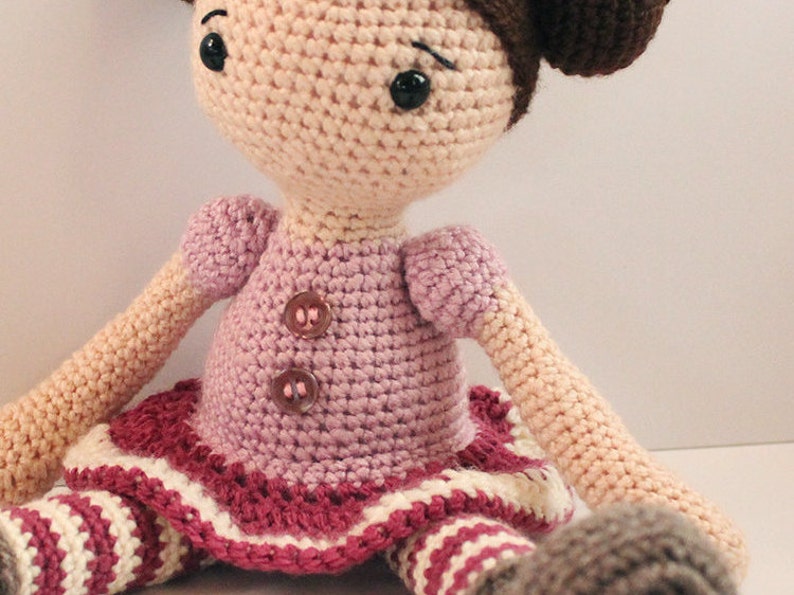 PATTERN : Doll Crochet pattern Amigurumi Doll pattern Stuffed doll Doll toy baby shower image 4