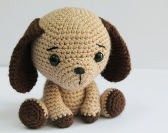 PATTERN : Small Dog - Puppy - Amigurumi dog pattern - Crochet pattern-Knitted Stuffed animals- doll-toy-baby shower
