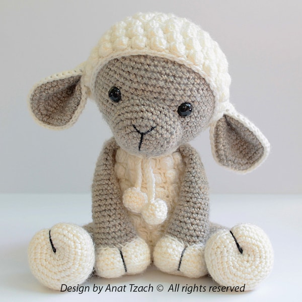 Cordero amigurumi - PATRÓN : Oveja - Amigurumi - Oveja - Amigurumi - Cordero - oveja crochet - cordero crochet - Peluches tejidos - muñeco-juguete