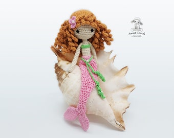 PDF Mermaid - PATTERN - Crochet pattern  Amigurumi Mermaid Doll  toy  baby shower