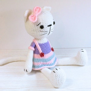 PATTERN : Cat - Kitty - Amigurumi Cat pattern - Cat with a skirt - Crochet pattern-Stuffed animals- doll-toy-baby shower