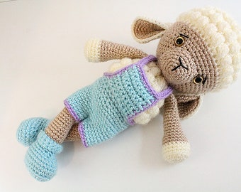 Lamb Boy PATTERN - Amigurumi Doll- Sheep - Lamb - crochet sheep - crochet lamb - Knitted Stuffed animals- doll-toy