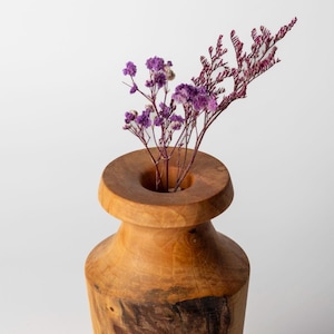 Wooden Stick Vase, Hand Crafted for Dried Flowers