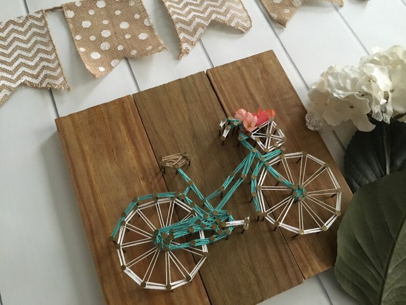 string art fahrrad