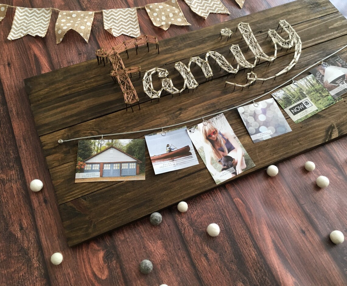 String Art Customizable String Art Family Photo String Art Etsy