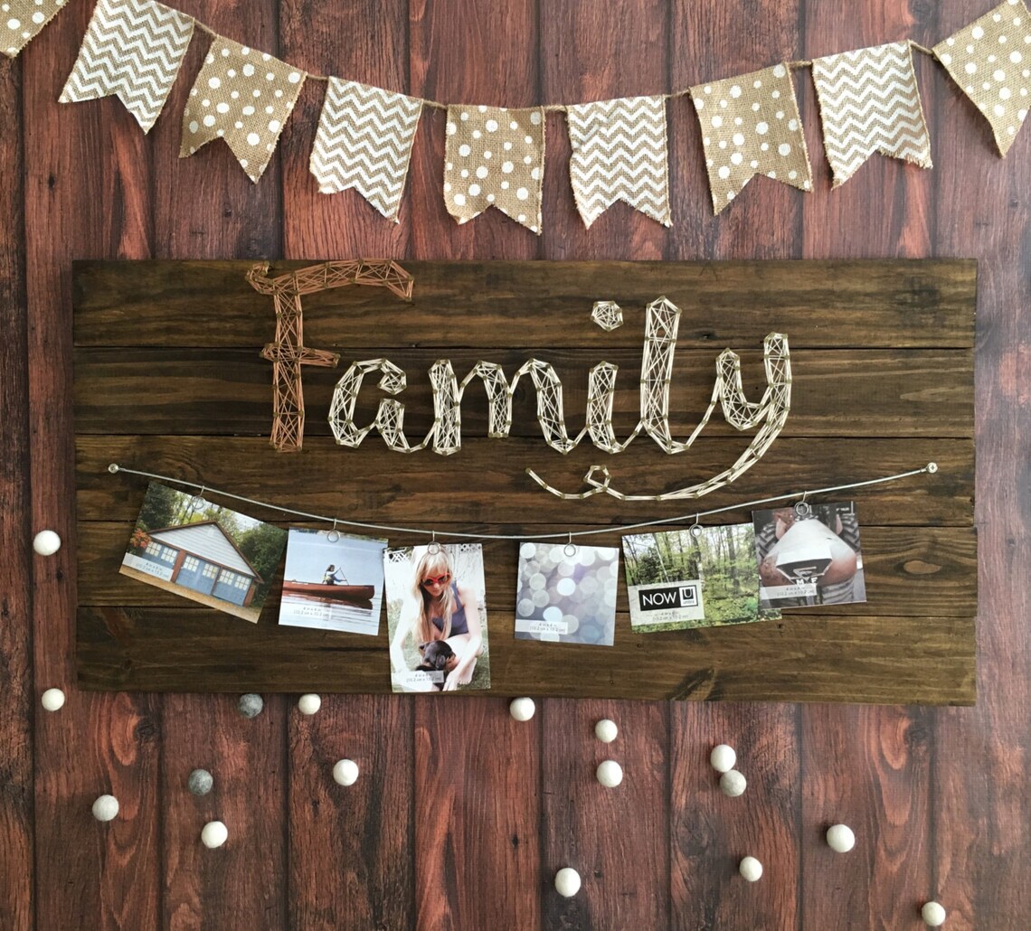 String Art Customizable String Art Family Photo String Art Etsy