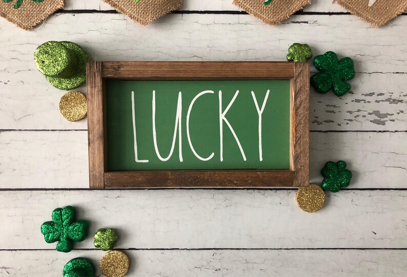 Customizable Wall Art Lucky Sign Handpainted Decor Etsy