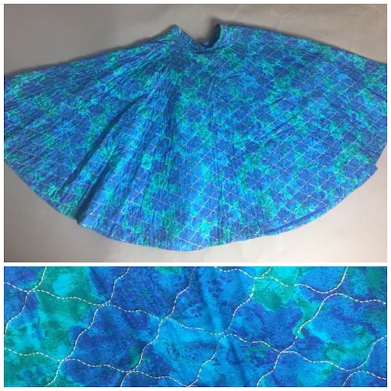Vintage 50s circle skirt / 1950s skirt / QUILTED c