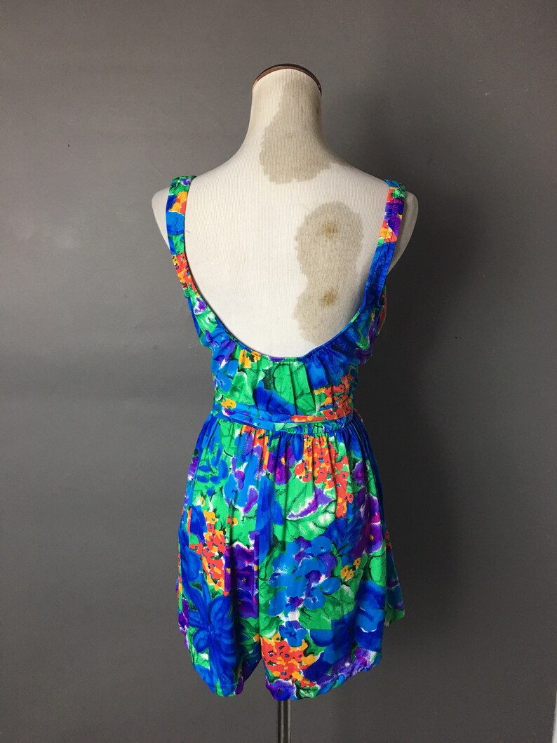 Vintage 80s swimsuit / 1980s bathing suit / swim suit / floral | Etsy