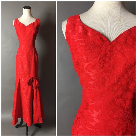 Vintage 50s gown / 1950s gown / 50s dress / mermai