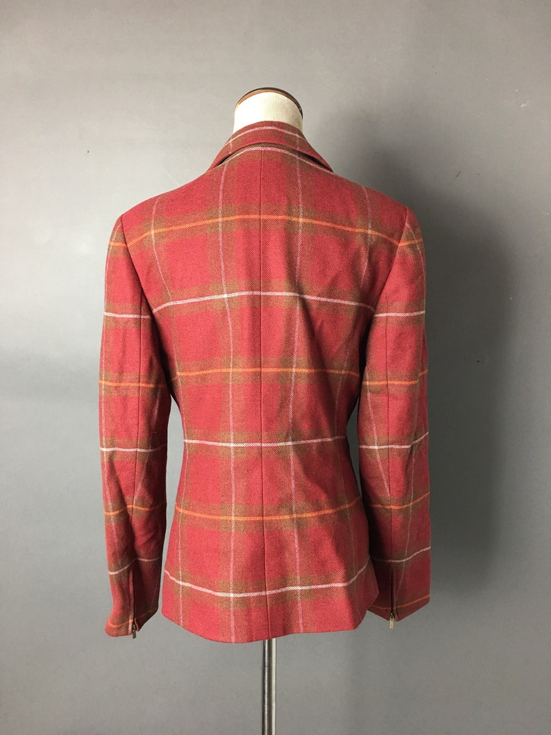 Vintage 80s suit 1980s suit vintage balzer plaid blazer plaid skirt skirt and jacket set plaid jacket suit jacket 3206