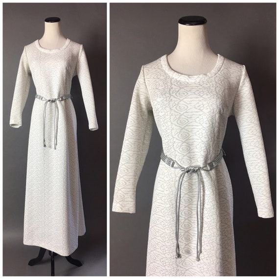 Vintage 70s dress / 1970s dress / lurex dress / pa