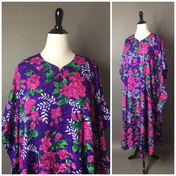 Vintage 80s dress / 1980s dress / vintage caftan /