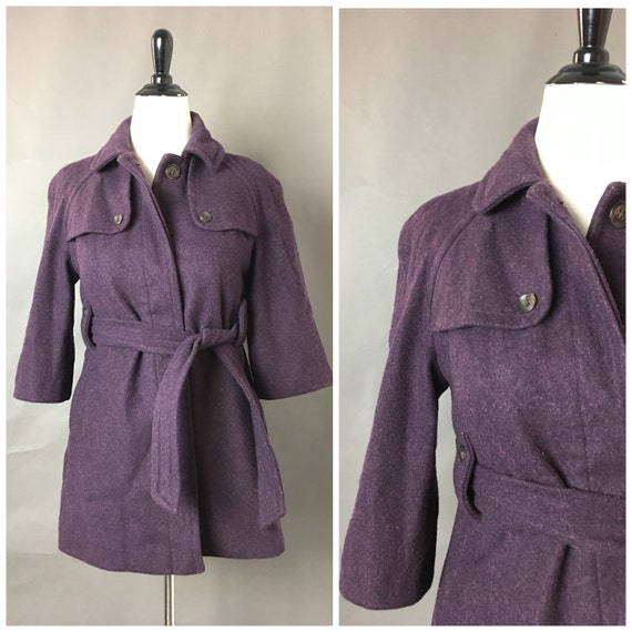Vintage 70s trench coat / 1970s coat / vintage pur