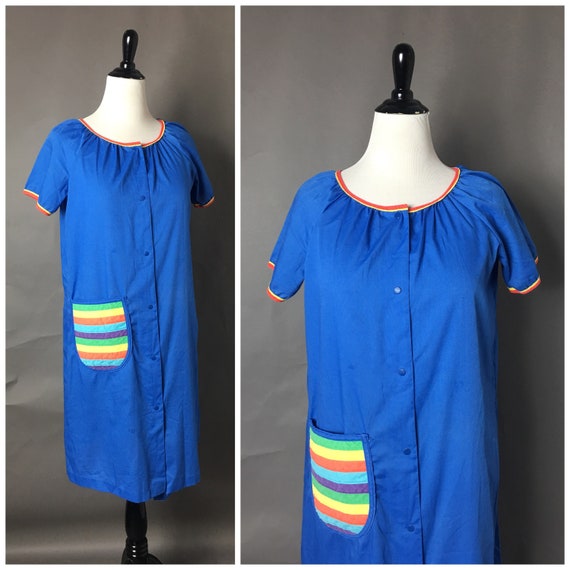 Vintage 80s dress / 1980s dress / vintage smock /