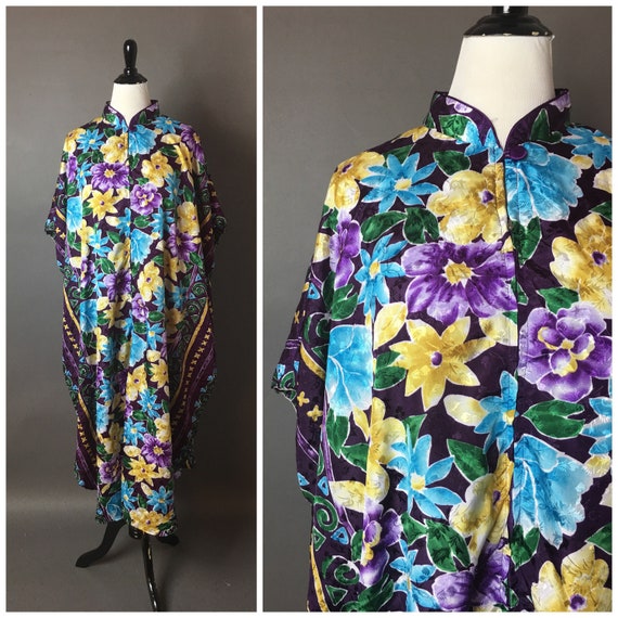 Vintage 80s dress / 1980s dress / vintage caftan /