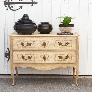 Antique Farmhouse French Bleached Dresser, 18th Century French Chest of drawers, Antique French Dresser, Antique French Chest of Drawers image 1