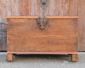 Charming Antique Indian Teak Dowry Trunk,Antique Trunk Box,AntiqueChest,Indian Chest,Indian Marriage Trunk Chest,Campaign rustic Furniture,