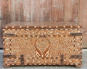 Antique Iron-Strapped Bone Inlay Trunk,Bone Inlay Box,Antique Indian Inlaid Trunk,Anglo Indian Bone Inlay Chest,Vintage Dowry Box,inlayChest