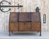 Indian Tribal Dowry Chest, Small Antique Dowry Chest, Indian Chest, Indian Marriage Chest, Decorative Wooden Chest, Anglo-Indian Trunk