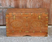 Mehsana Antique Dowry Trunk,Antique Swat valleyTrunk,Antique Dowry Chest,Indian Chest,Indian Marriage Chest,Campaign Furniture,English Trunk