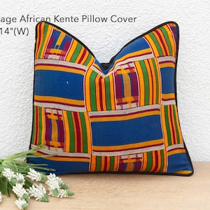 Tribal Vintage African Kente Pillow Cover, Vibrant Pillow Cover, Kente African Pillow Cover, Traditional African Pillow, African Home Decor