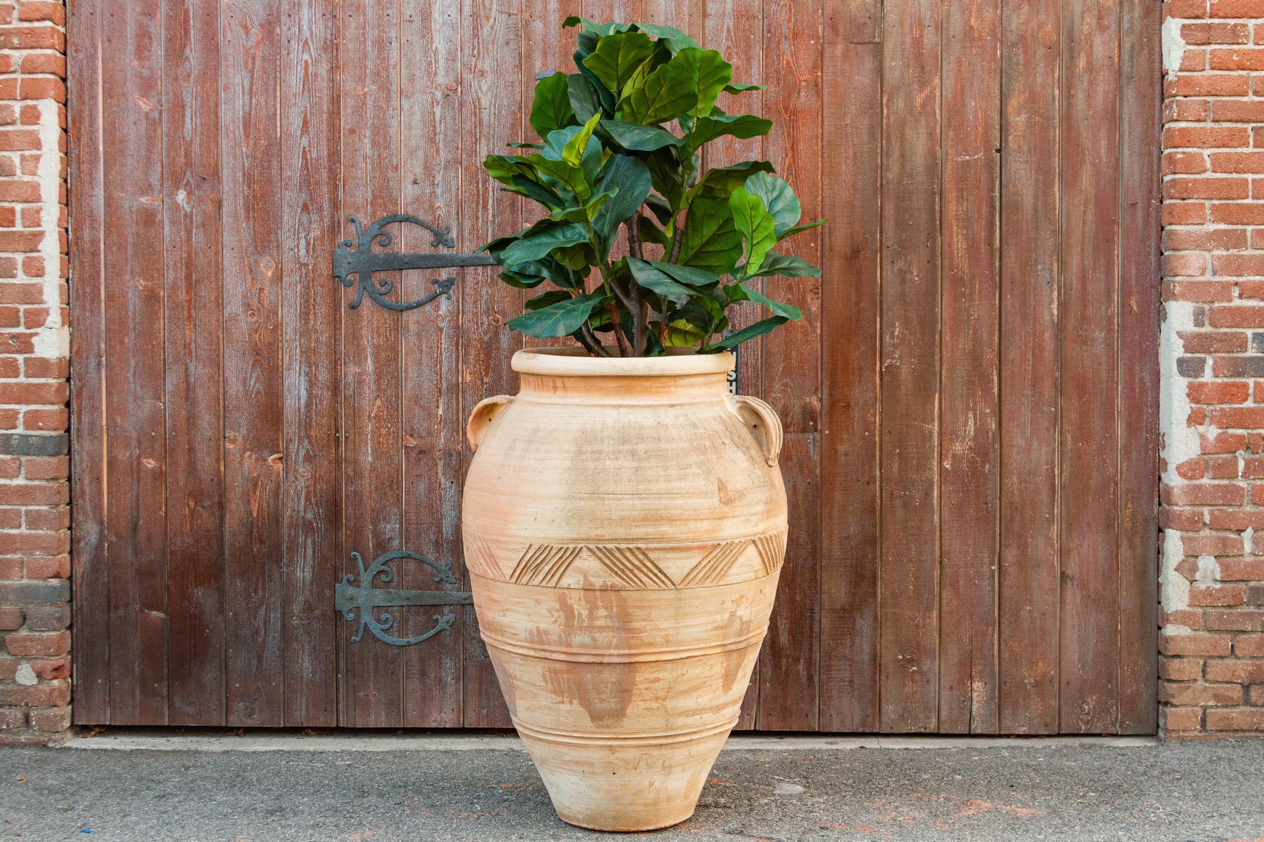 Enchanting Egyptian Terracotta Planter Large Clay Etsy