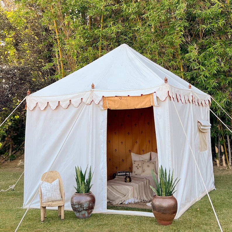 Royal Ranthambore Outdoor Tent, Glamorous Custom Yurt, Garden Lounge Tent, Waterproof Garden Tent, Canvas Party Tent, Glamping Garden Tent image 1