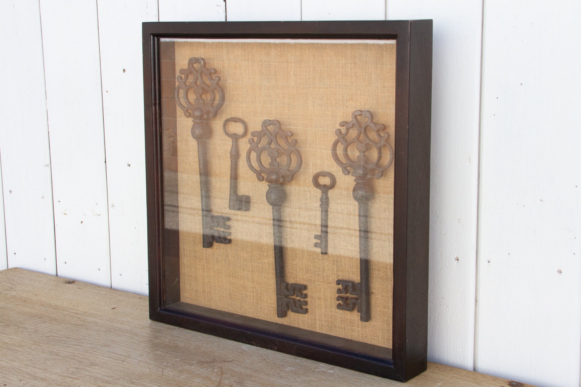 Vintage Keys Shadow Box Wall Art Shadow Box Decorative Etsy