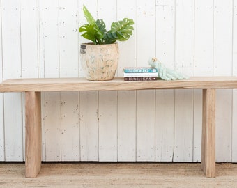 Reclaimed Wood Beam Console Table: Rustic Farmhouse Entry Table