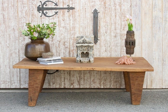 Single Log Antique Naga Coffee Table Large Rustic Coffee Table