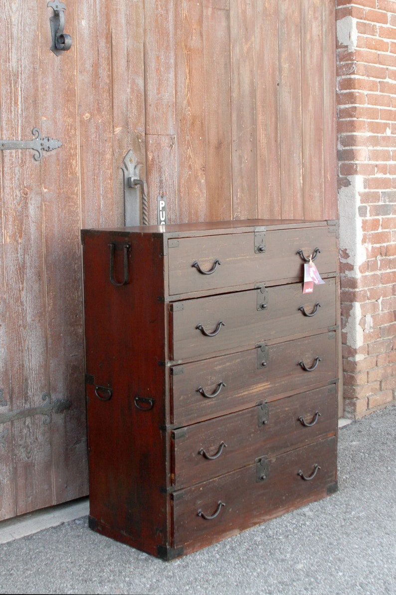 Antique Urushi Lacquer Japanese Tansu Dresser Antique Dresser Etsy