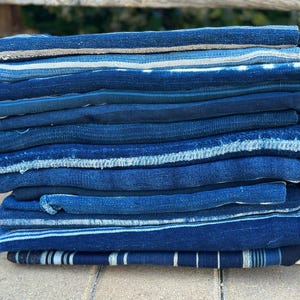 Twilight Dye Indigo Mud Cloth, Indigo Moon Throw ,Ink River Indigo Textile, Vintage Tribal African throw, Malian Indigo Mud Cloth Textile