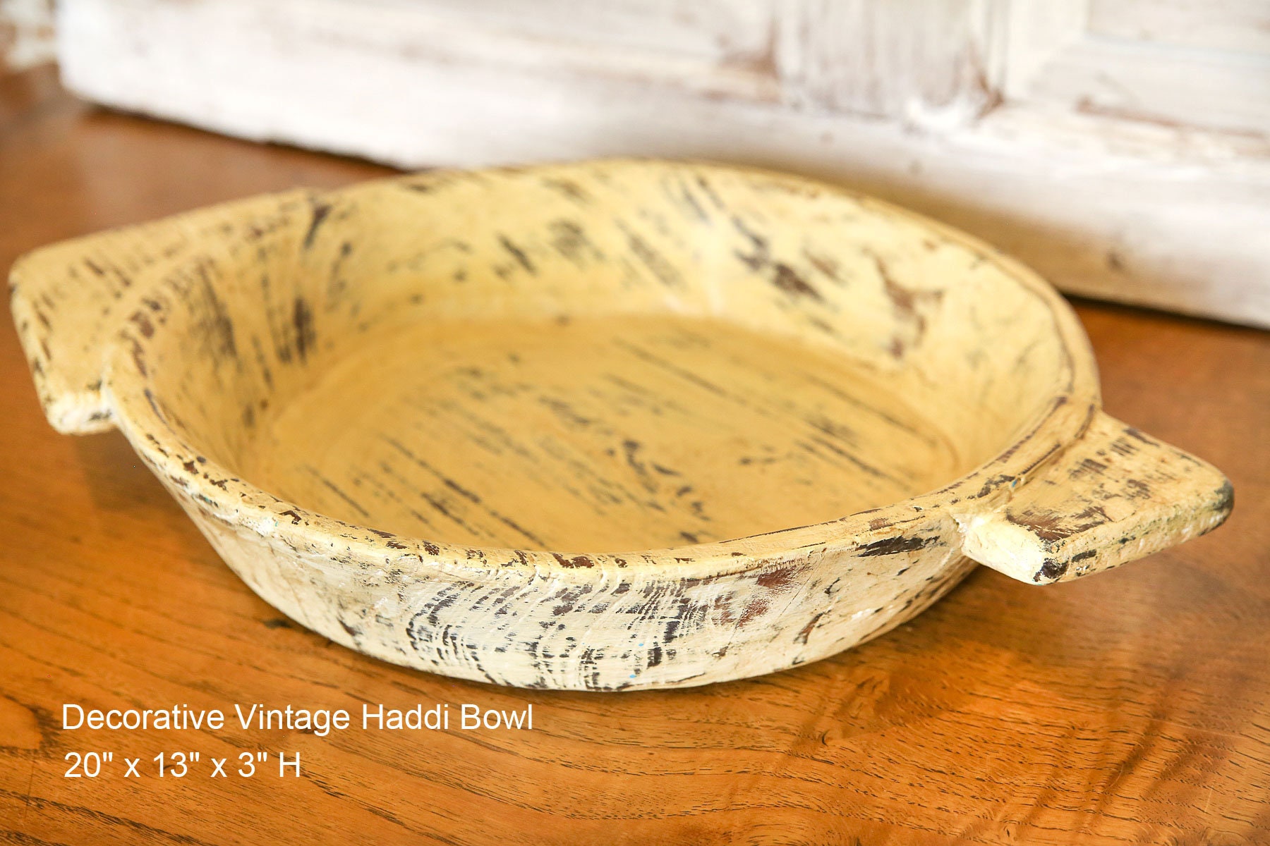 Antique Large Round Wooden Dough Bowl Rustic Wooden Fruit | Etsy