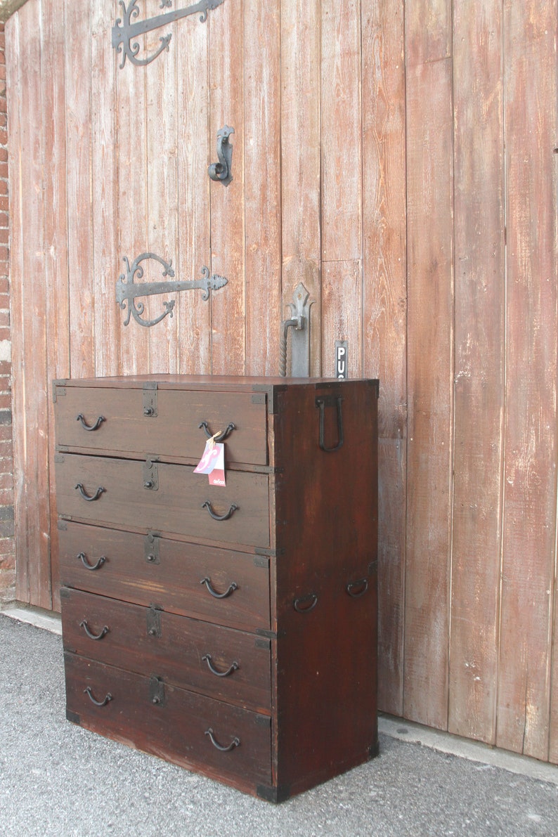 Antique Urushi Lacquer Japanese Tansu Dresser Antique Dresser Etsy