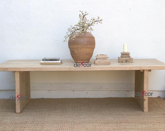 Monumental Solana Reclaimed Wood Pedestal Dining Table