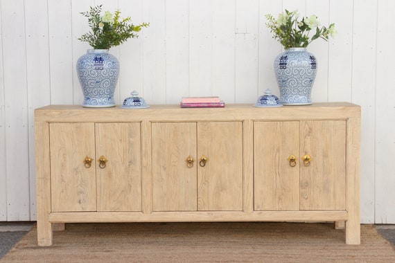 Bleached Elm 4 Door Sideboard Bleached Elm 4 Door Sideboard