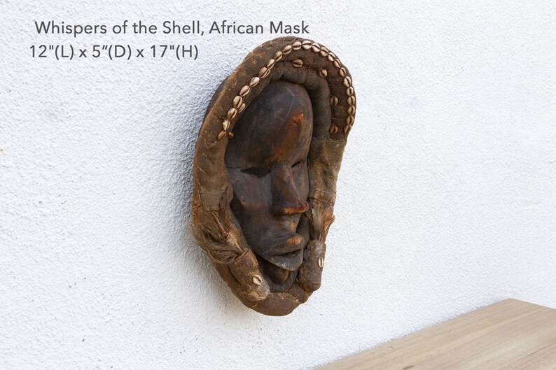 Vintage African Dan Mask: Cowrie Shell Tribal Wall Art - Etsy