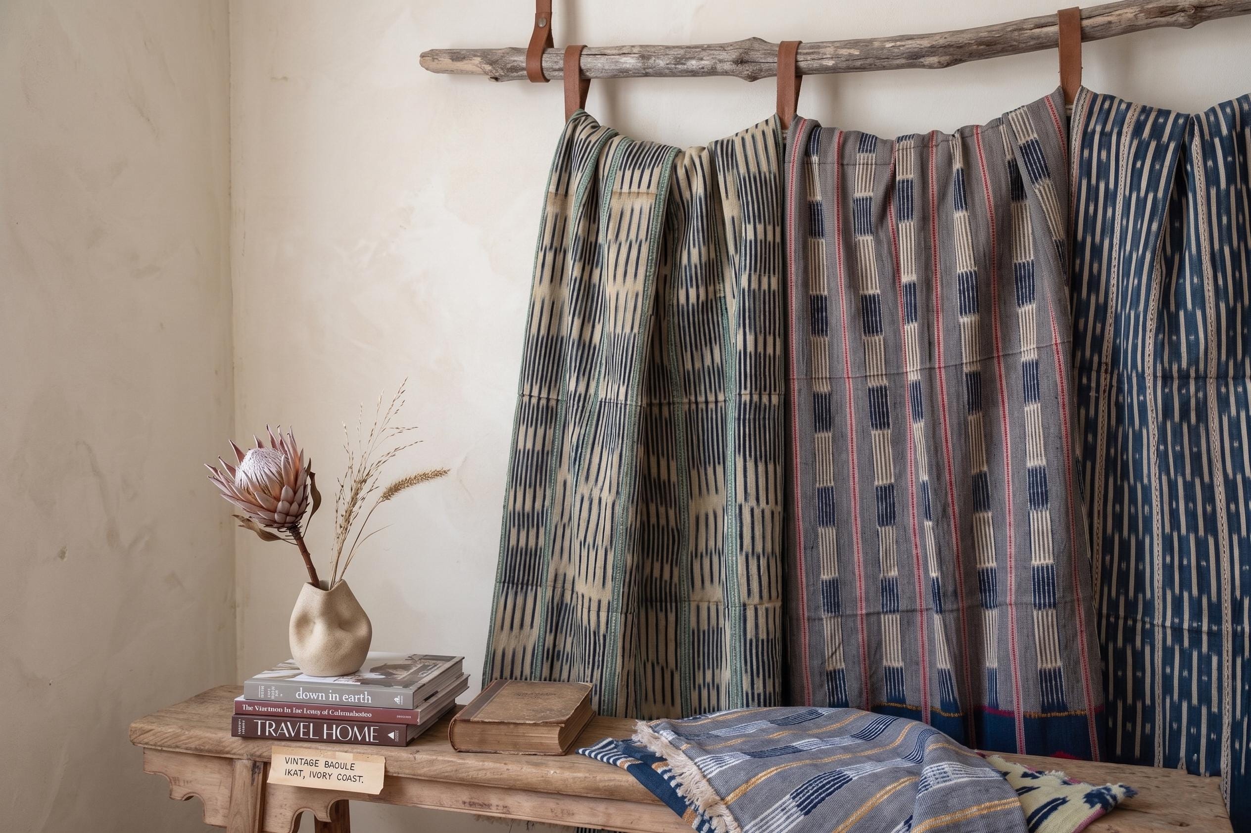 Vintage Ikat Textile - Etsy