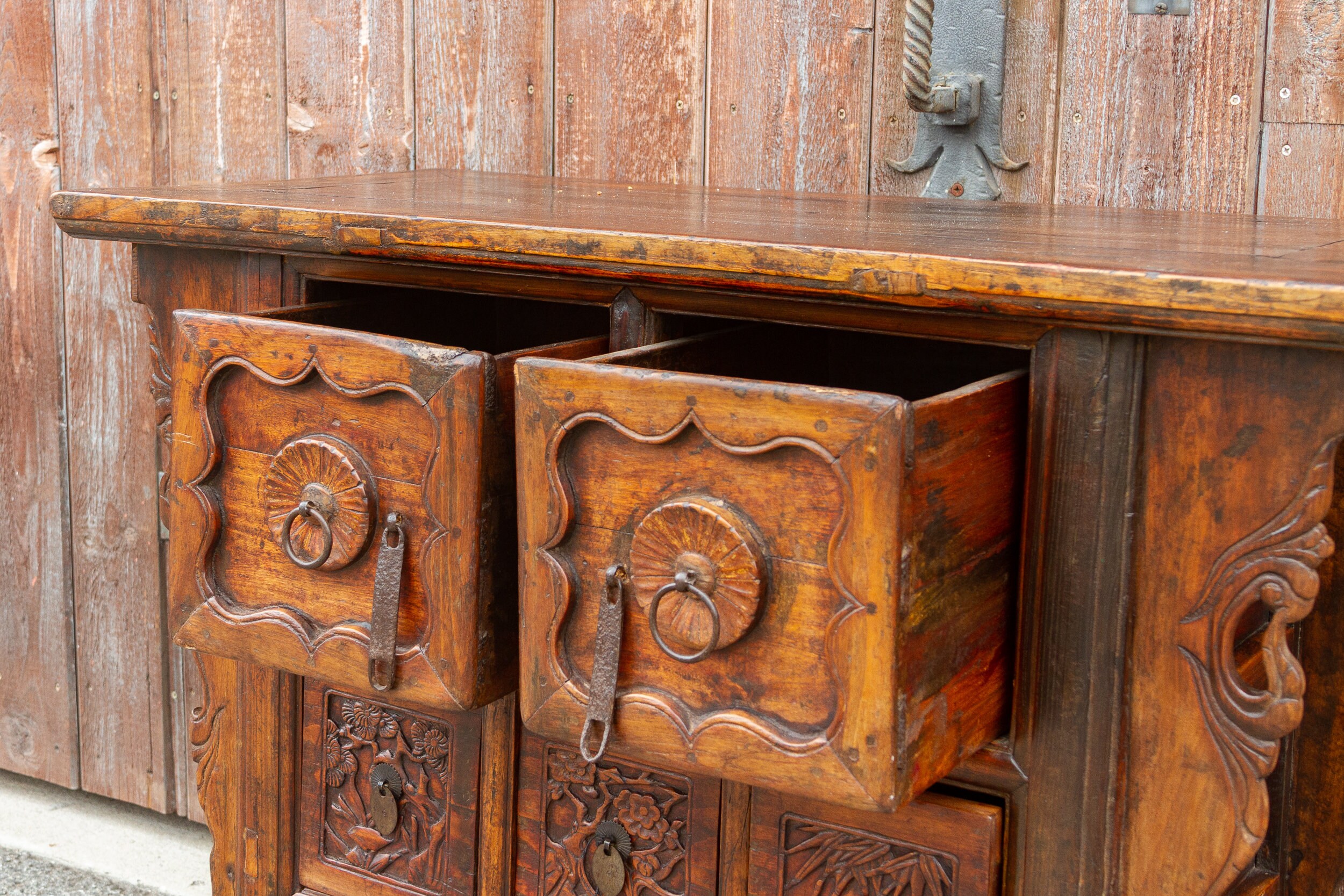 Antiguo rústico chino cinco cajón Dresser armario de altar | Etsy