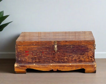 Antique Goa Teak Trunk: 19th Century Indo-Portuguese Chest